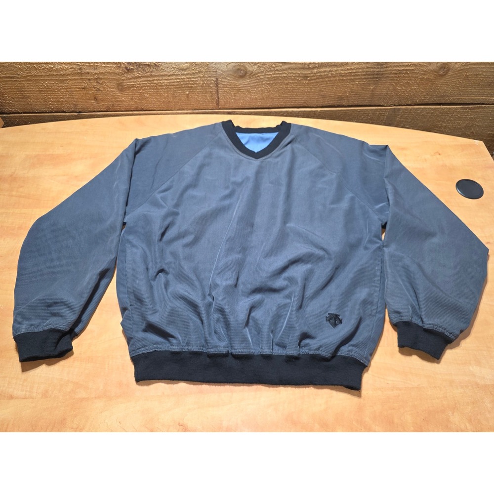 Descente International Golf Collection Reversible Windshirt Mens Large Blue Gray